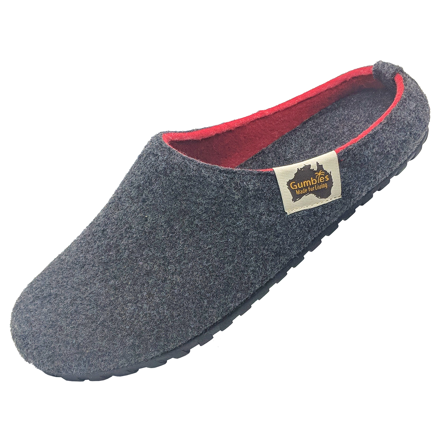 GUMBIES – Outback Slipper, Charcoal Red 